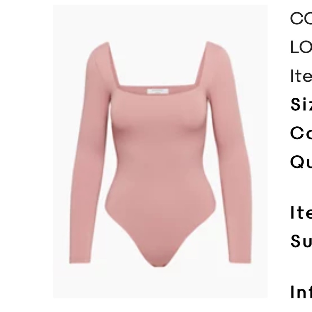 Aritzia babaton contour squareneck long sleeve bodysuit